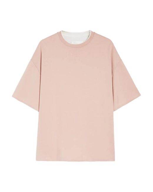 Jil Sander Pink Cotton Reversible T-Shirt for men
