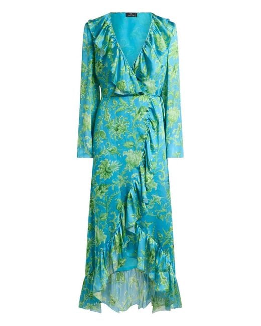 Etro Green Silk Dress