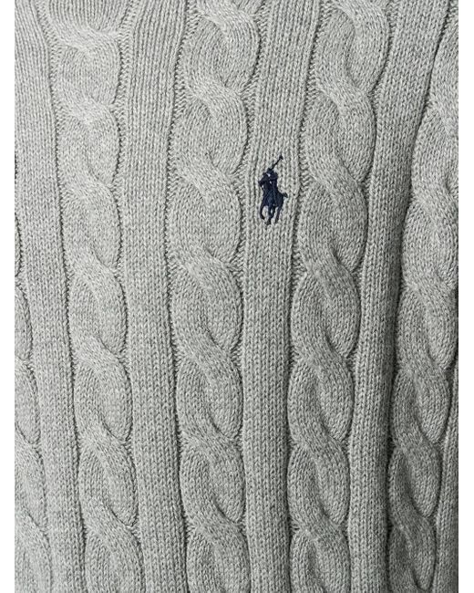 Polo Ralph Lauren Gray Cotton Cable-Knit Sweater for men