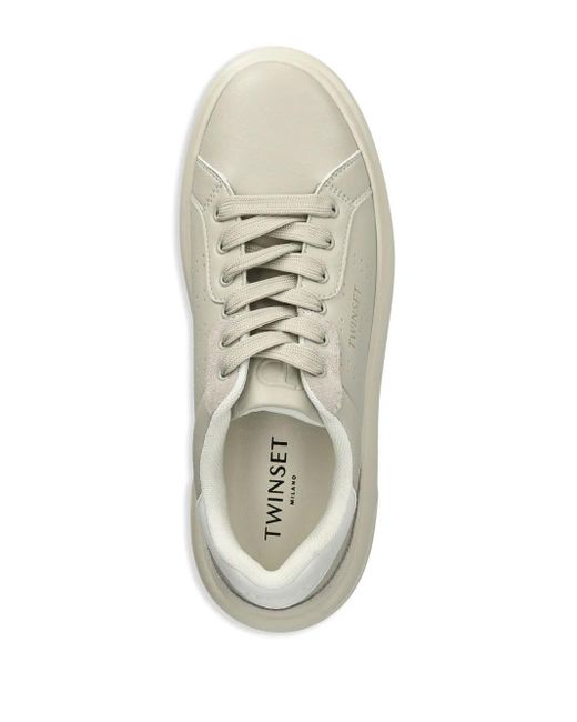 Twinset Natural Leather Sneakers