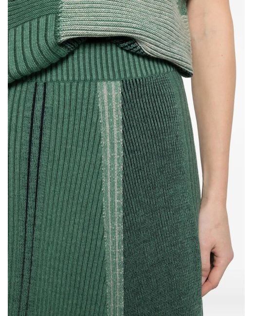 Bompard Green Gerippter Rock Im Patchwork-Look
