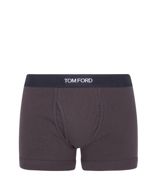 Tom Ford Purple Logo-Waistband Cotton Briefs for men