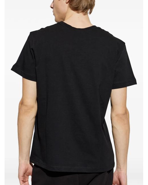 Versace Jeans Couture Black Logo-Patch T-Shirt for men