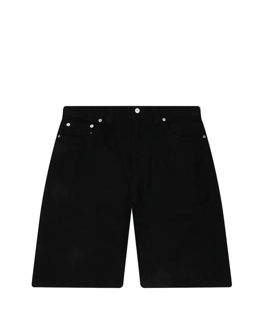 METALWOOD STUDIO Black Logo-Tag Canvas Shorts for men