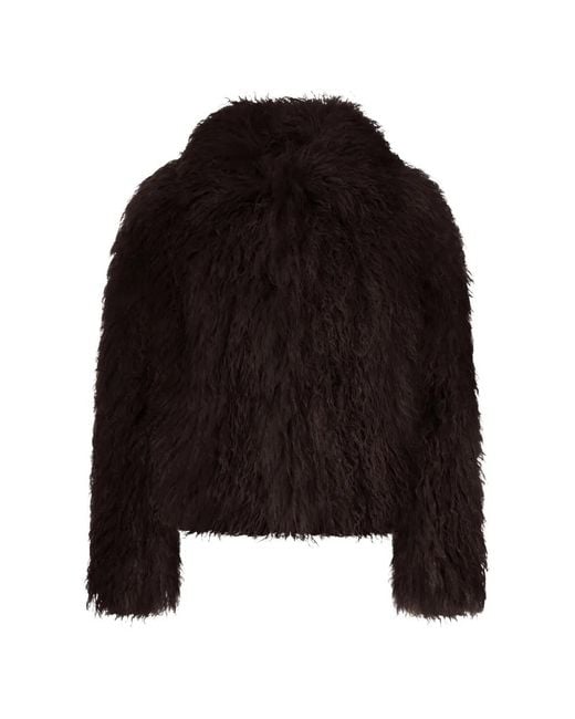 Tagliatore Black Shearling-Effect Jacket