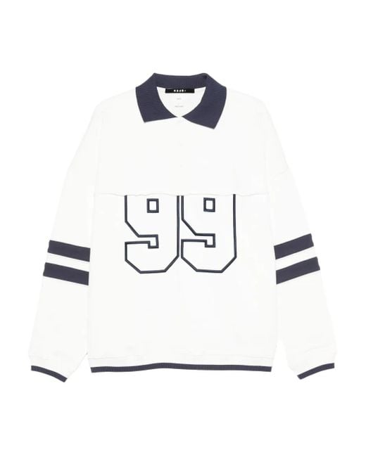 Ksubi White 99 Boyfriend Polo-Collar Sweatshirt
