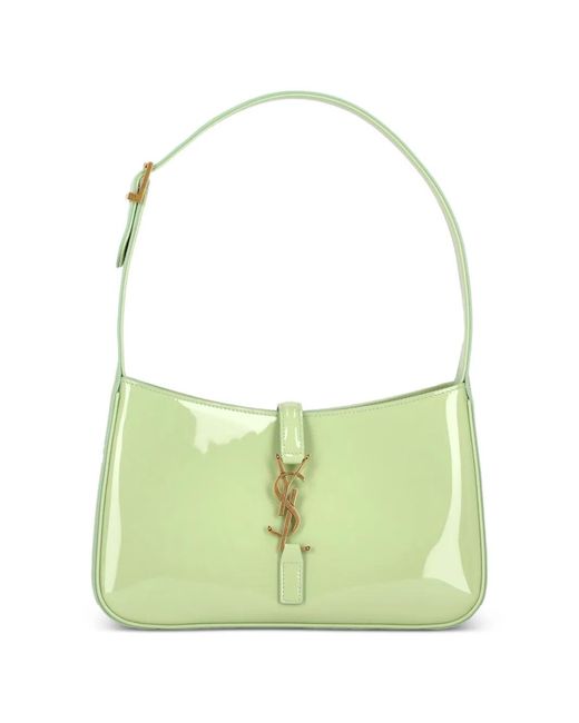 Saint Laurent Green Mini Bag With Cassandre Hook Closure