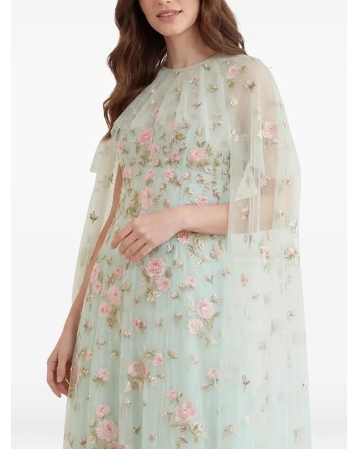 Needle & Thread White Rose Bloom Cape Gown