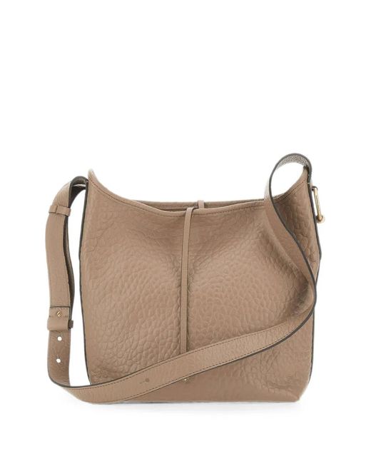 Gianni Chiarini Natural Carla Grain Leather Shoulder Bag