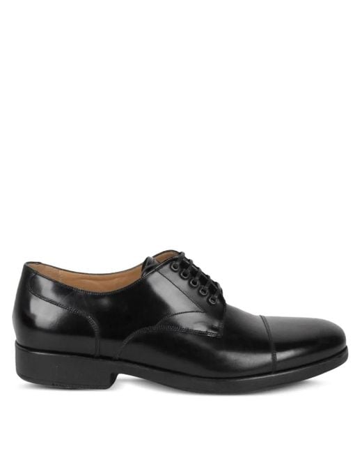 Ferragamo Black Larry Derby Shoes for men