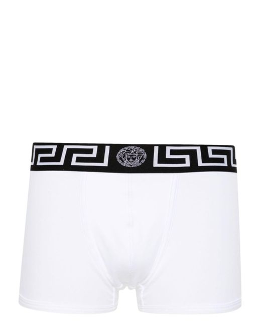 Versace Shorts mit Greca-Bund in Black für Herren