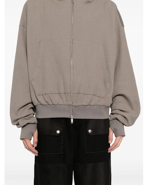 Thom Krom Brown Waffle-Effect Hoodie for men