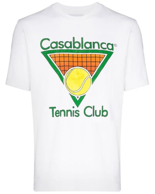 T-shirt blanc 'Tennis Club' CASABLANCA pour homme en coloris Blanc | Lyst