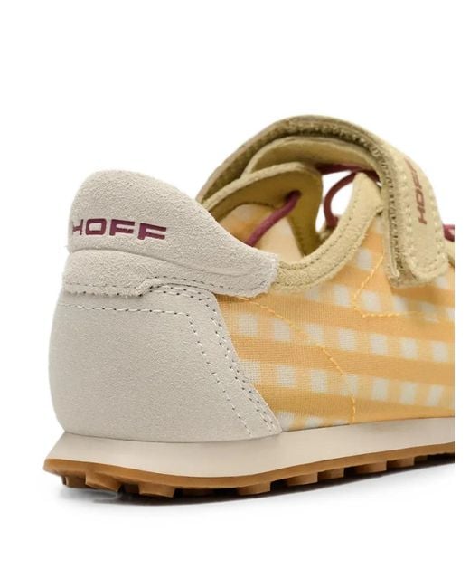 HOFF White Bridge Gingham-Pattern Touch-Strap Sneakerinas
