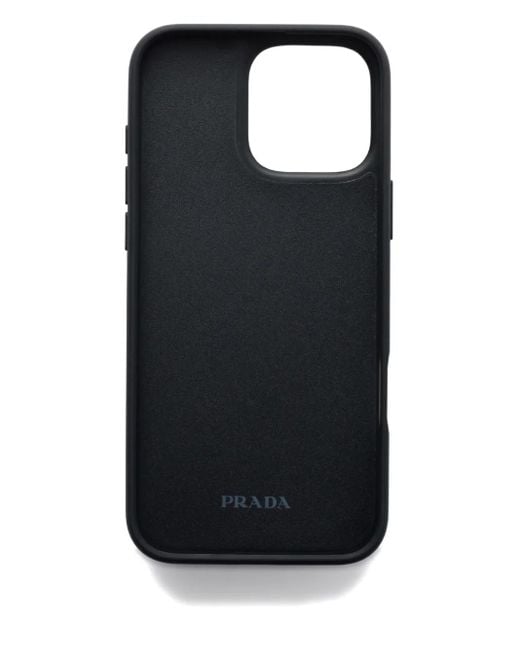 Prada Purple Saffiano-Leather Phone Case