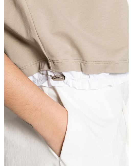 Herno Natural Layered-Hem T-Shirt