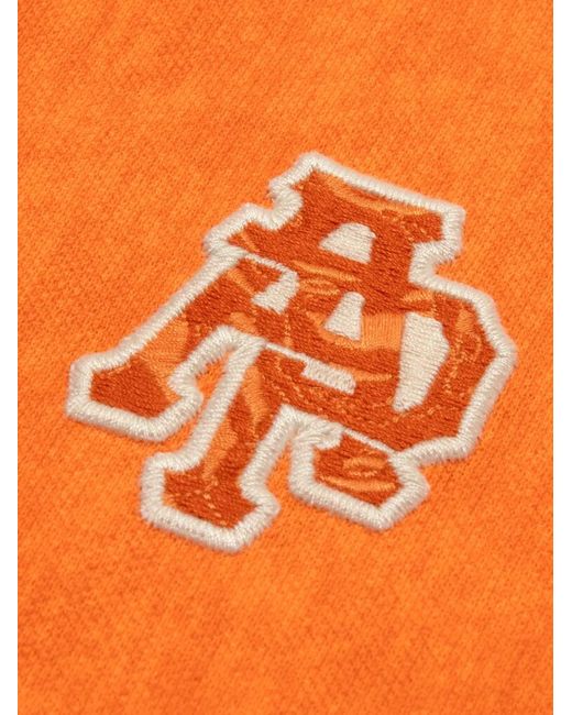 Aape By A Bathing Ape Orange Buttoned Logo-Patch Polo Shirt for men