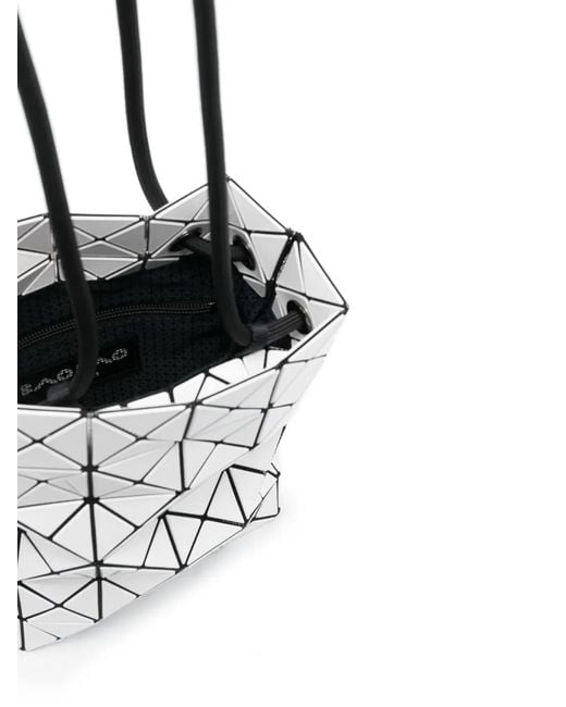 Issey Miyake White Geometric-Panelled Wring Bucket Bag
