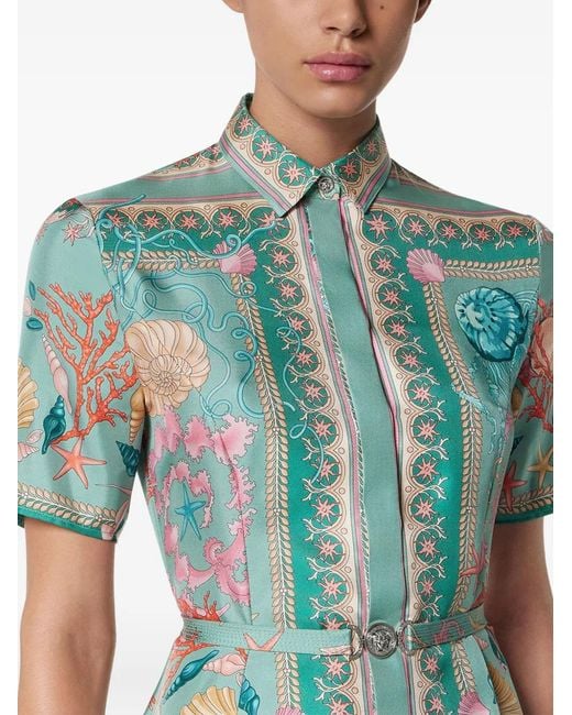 Versace Green Silk Dress