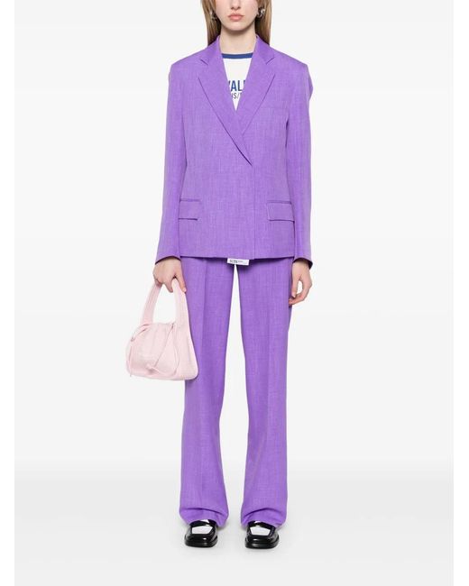 Gcds Purple Mélange-Effect Blazer