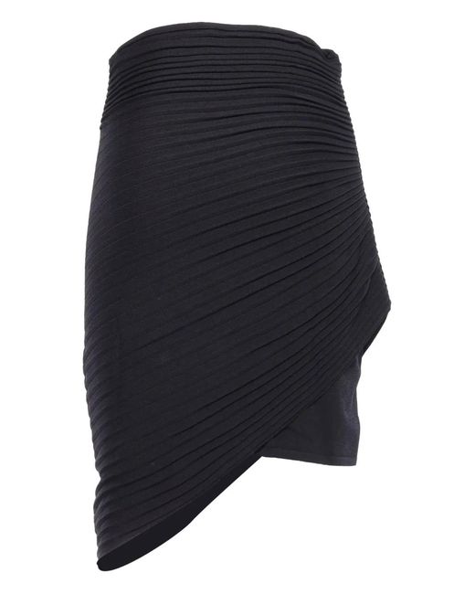 Philosophy Di Lorenzo Serafini Blue Pleated Wrap Skirt