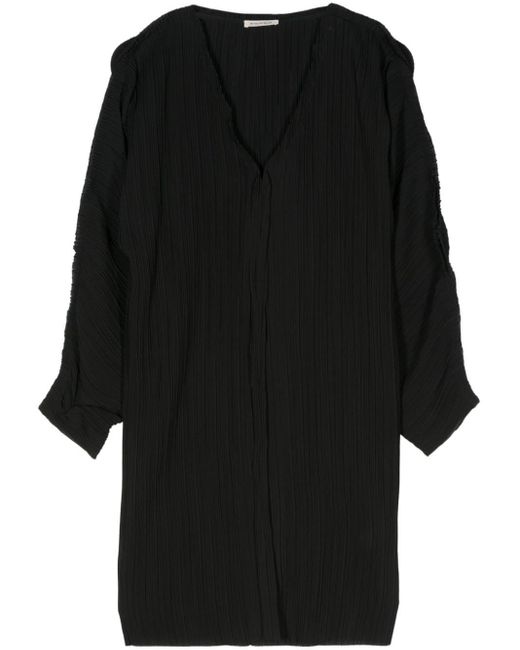 By Malene Birger Black Dielle Plissé Midi Dress