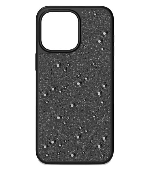 Swarovski メンズ ブラック スタッズ Iphone 16 Pro Max ケース
