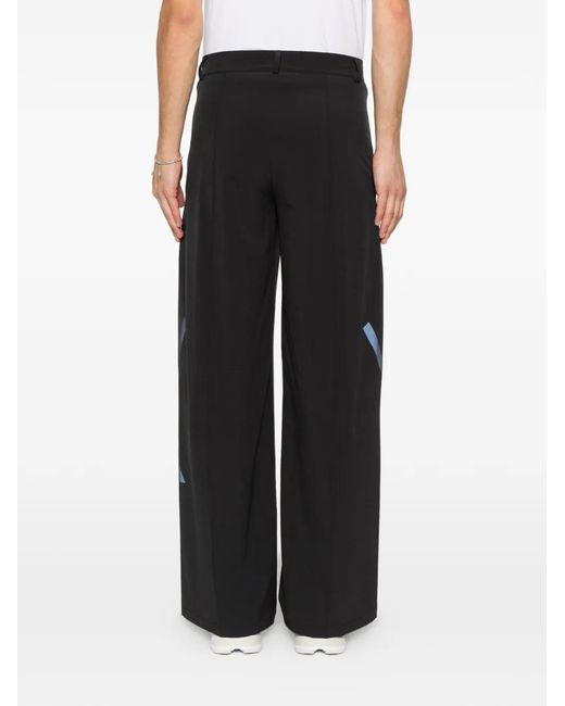 Adidas Gray X Entire Studios Z.N.E. Logo-Print Wide-Leg Trousers for men