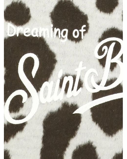 Mc2 Saint Barth White Animal-Print Logo-Detail Cross Body Bag