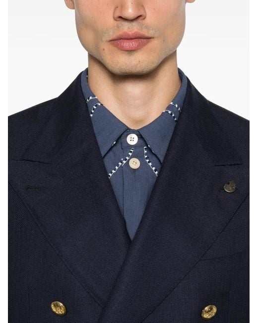 Gabriele Pasini Blue Blazer À Boutonnière Croisée for men