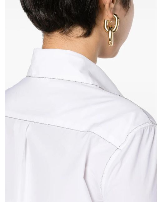 Fabiana Filippi White Button-Down Shirt With Structured Collar