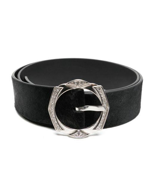 Cinturón con detalles de cristales de Madison Maison de color Negro | Lyst