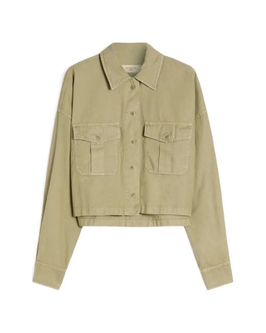 Weekend by Maxmara Green Pocket Cotton Shirt