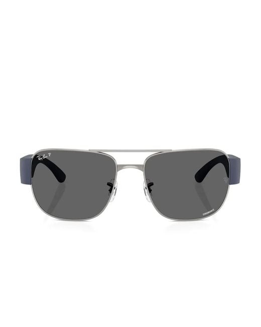 Ray-Ban Gray Square-Frame Sunglasses