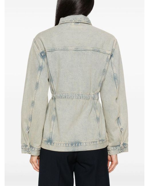 Samsøe & Samsøe Gray Samaggy Bleached Denim Jacket