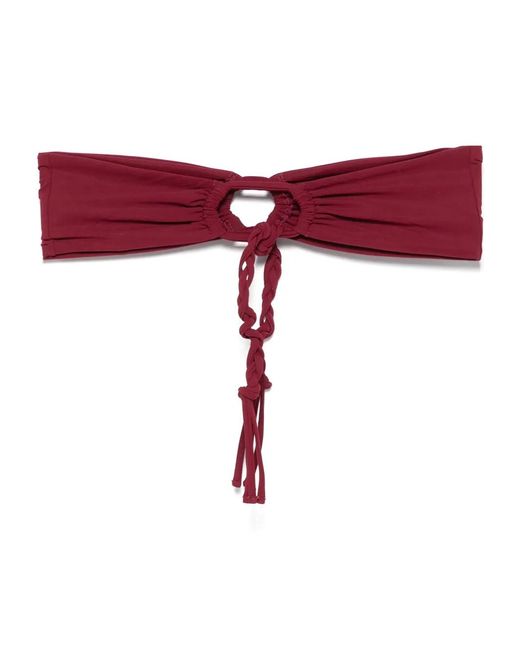 Jil Sander Red Tangle Bikini Top