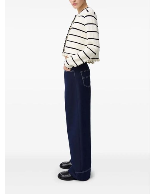 Claudie Pierlot Blue Hose mit weitem Bein