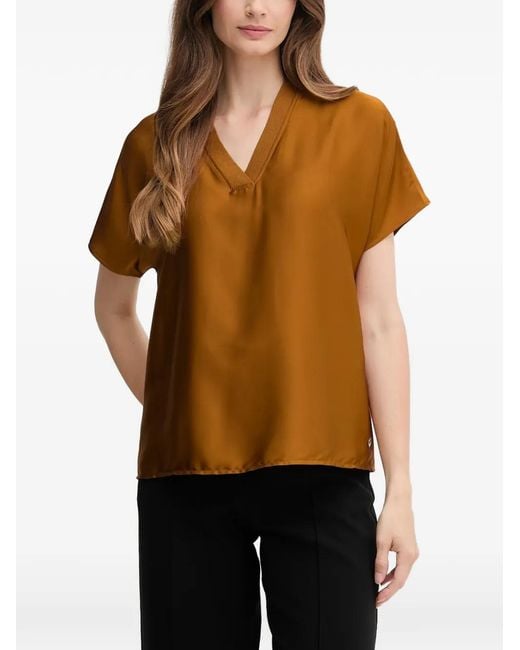 Joseph Ribkoff Black V-Neck Blouse