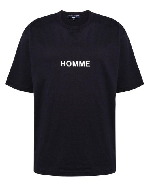 Comme des Garçons Black Logo-print Cotton T-shirt for men