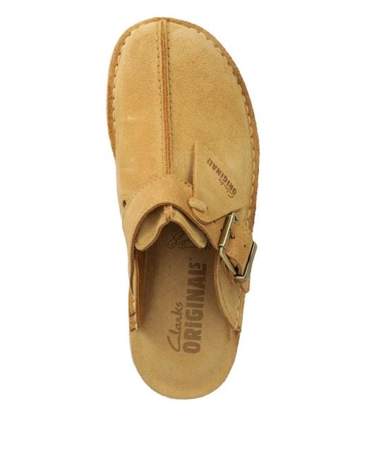 Clarks Natural Plateau-Mules Mit Schnalle