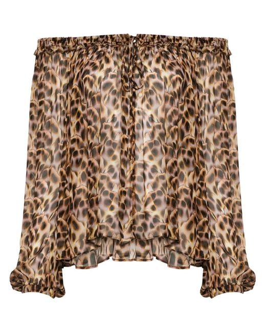 Isabel Marant Brown Bardot Neck Blouse