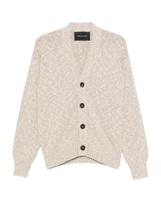 Tagliatore Natural Buttoned V-Neck Cardigan for men
