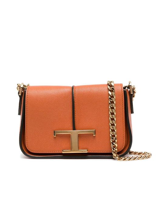 Tod's Leather Timeless Micro Chainlink Crossbody Bag in Brown Lyst UK