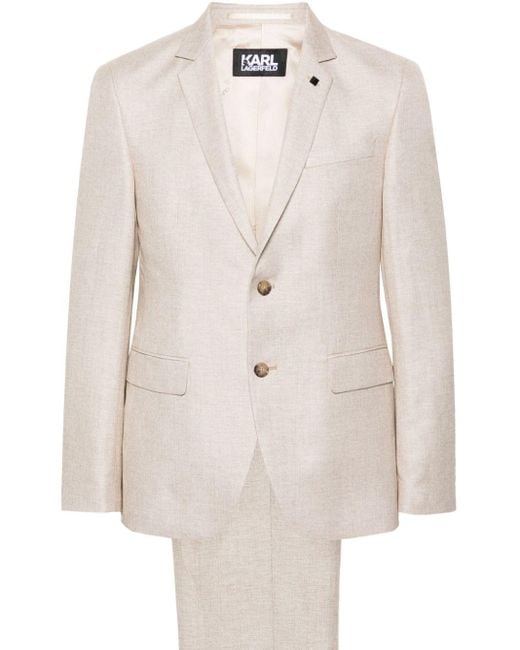 Karl Lagerfeld Einreihiger Drive Anzug in White für Herren