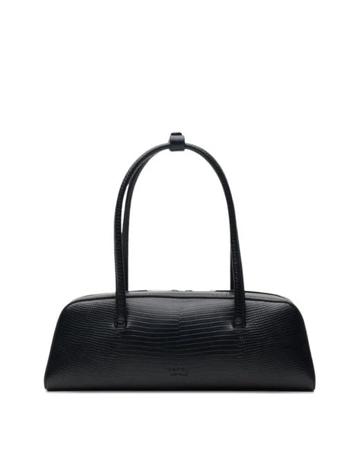 Freja NYC Black Sac Cabas Mercer À Effet Peau De Lézard