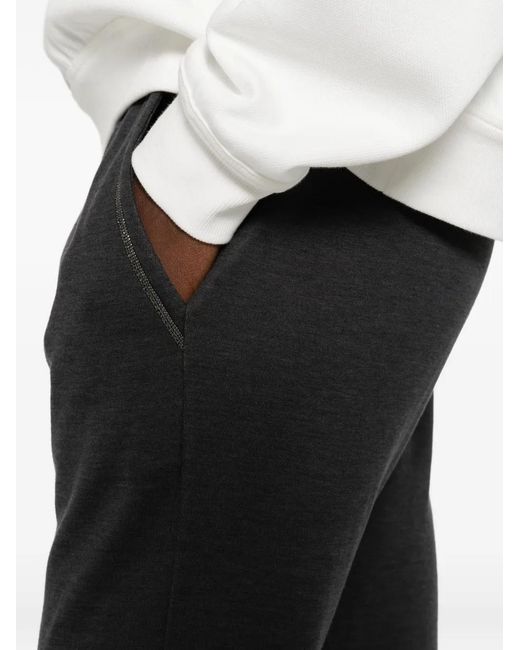 Pantalones De Chándal Lisos Brunello Cucinelli de color Gray