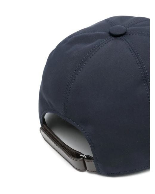 Canali Blue Logo-Embroidered Baseball Cap for men
