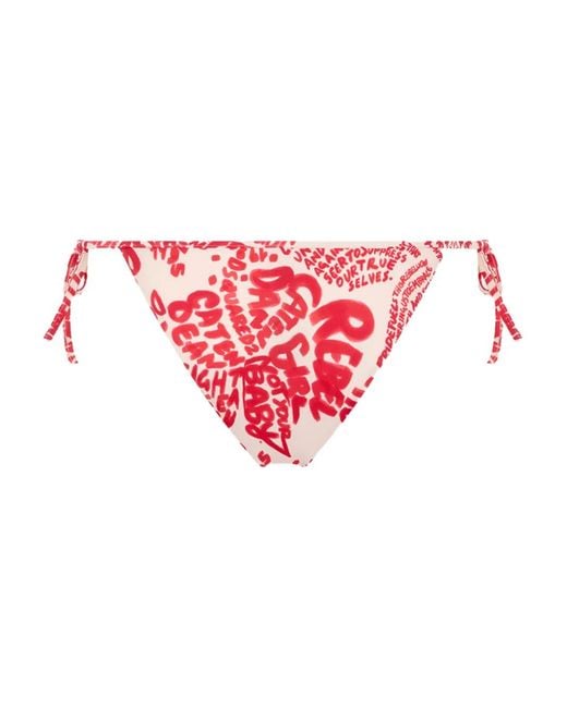 DSquared² Pink Rebel Hibiscus Bikini Bottom