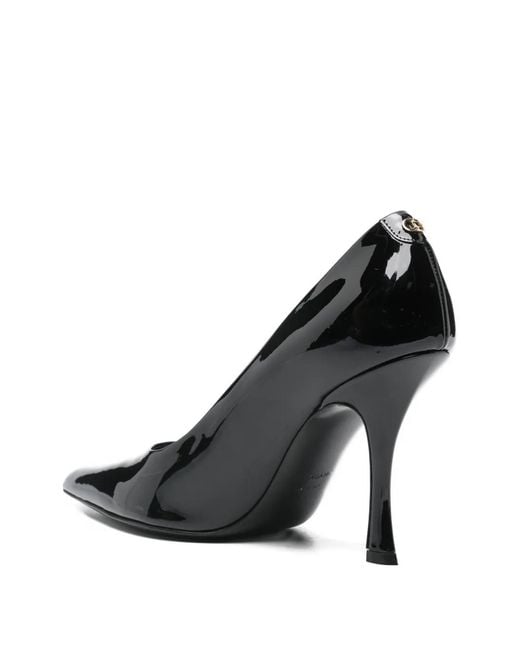 Ferragamo Black Pointed Pumps
