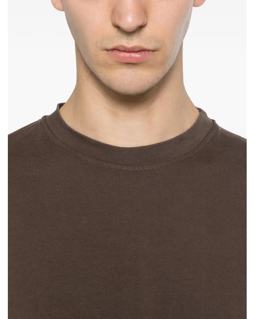 Imperial Brown Logo-Patch Crew-Neck T-Shirt for men